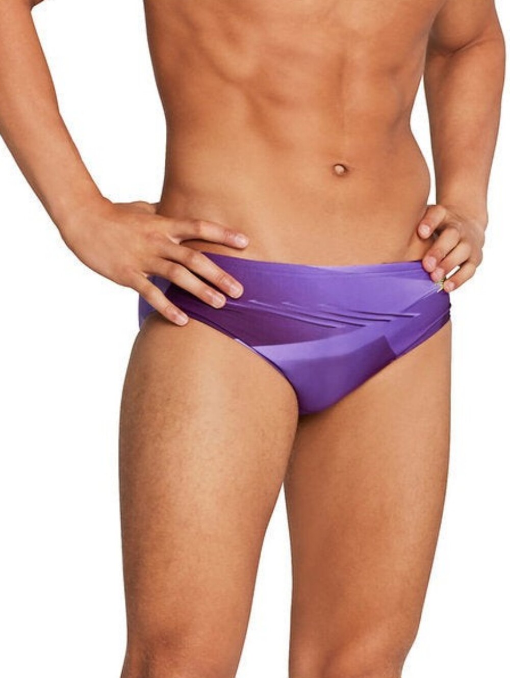 SPEEDO LANE GAME MEN'S Purple Low-Rise Swim Briefs SIZE 24 Medium NWT